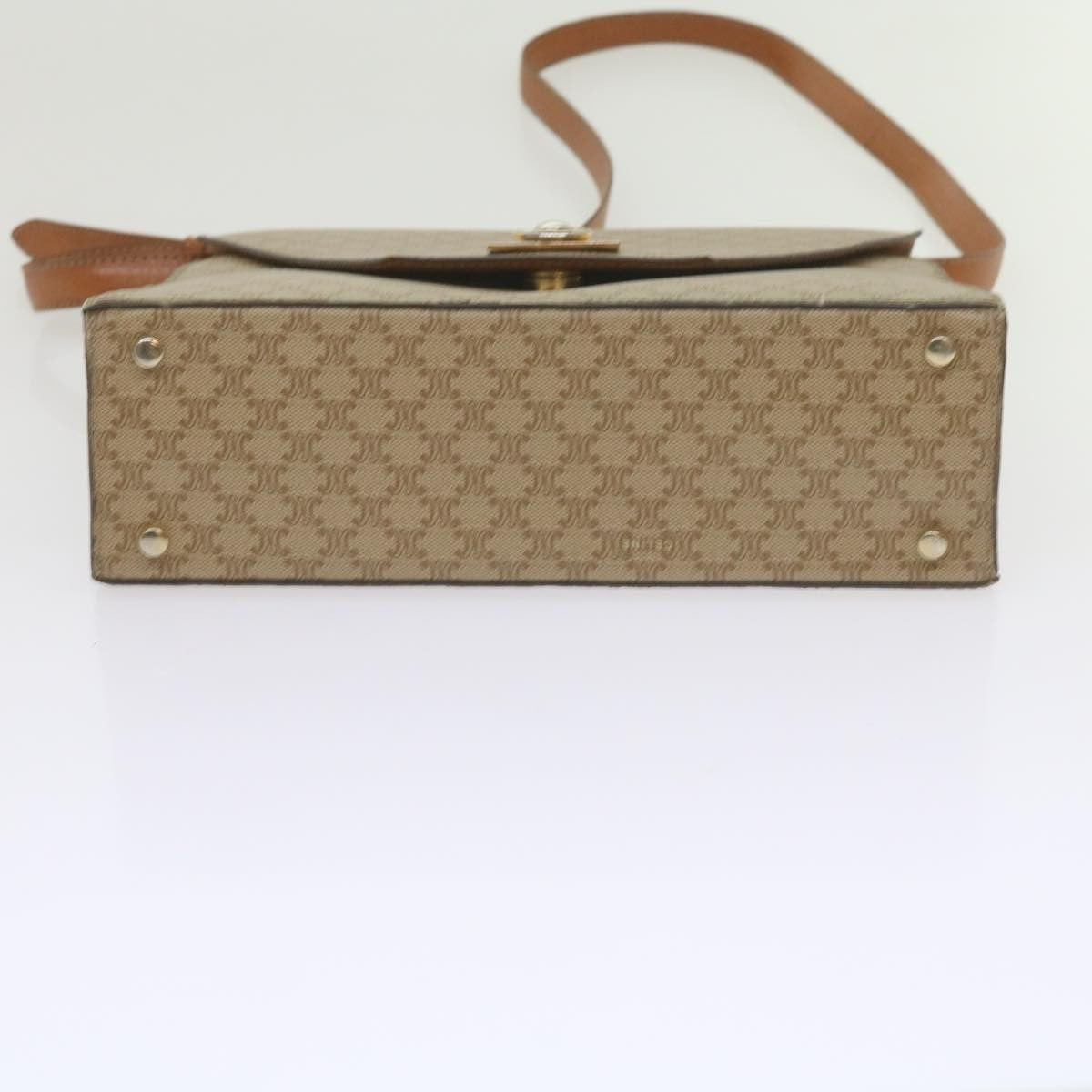 Celine Vintage Macadam Canvas Beige Canvas Shoulder Bag Bag (Pre-Owned)