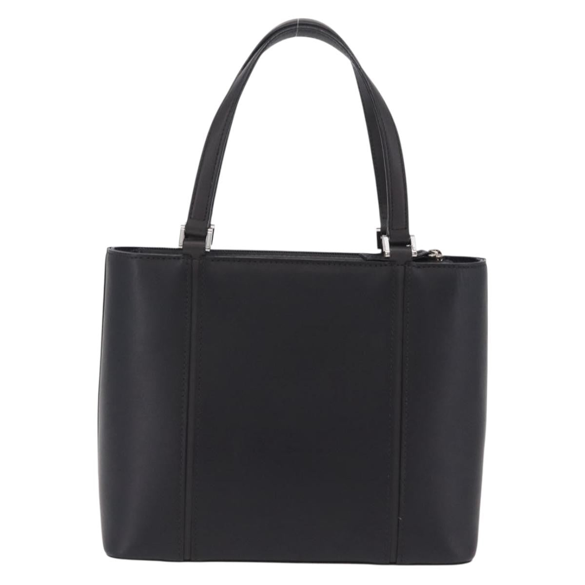 Burberry Vintage Leather Black Leather Handbag (Pre-Owned)