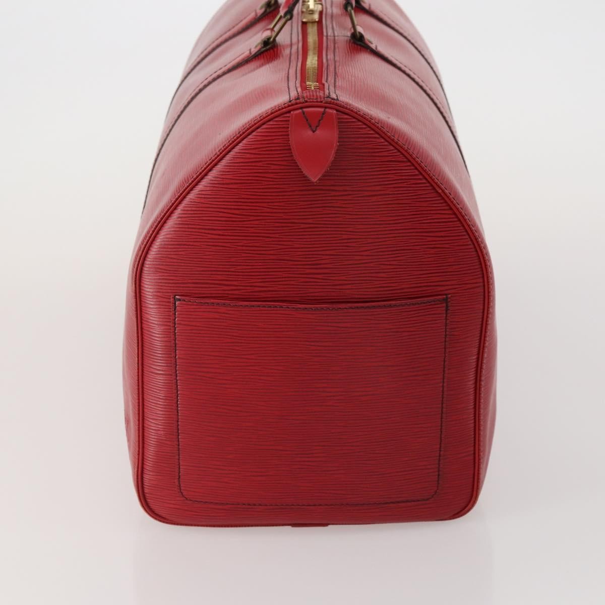 Louis Vuitton Keepall Epi Red Leather Travel Bag Bag (Pre-Owned)