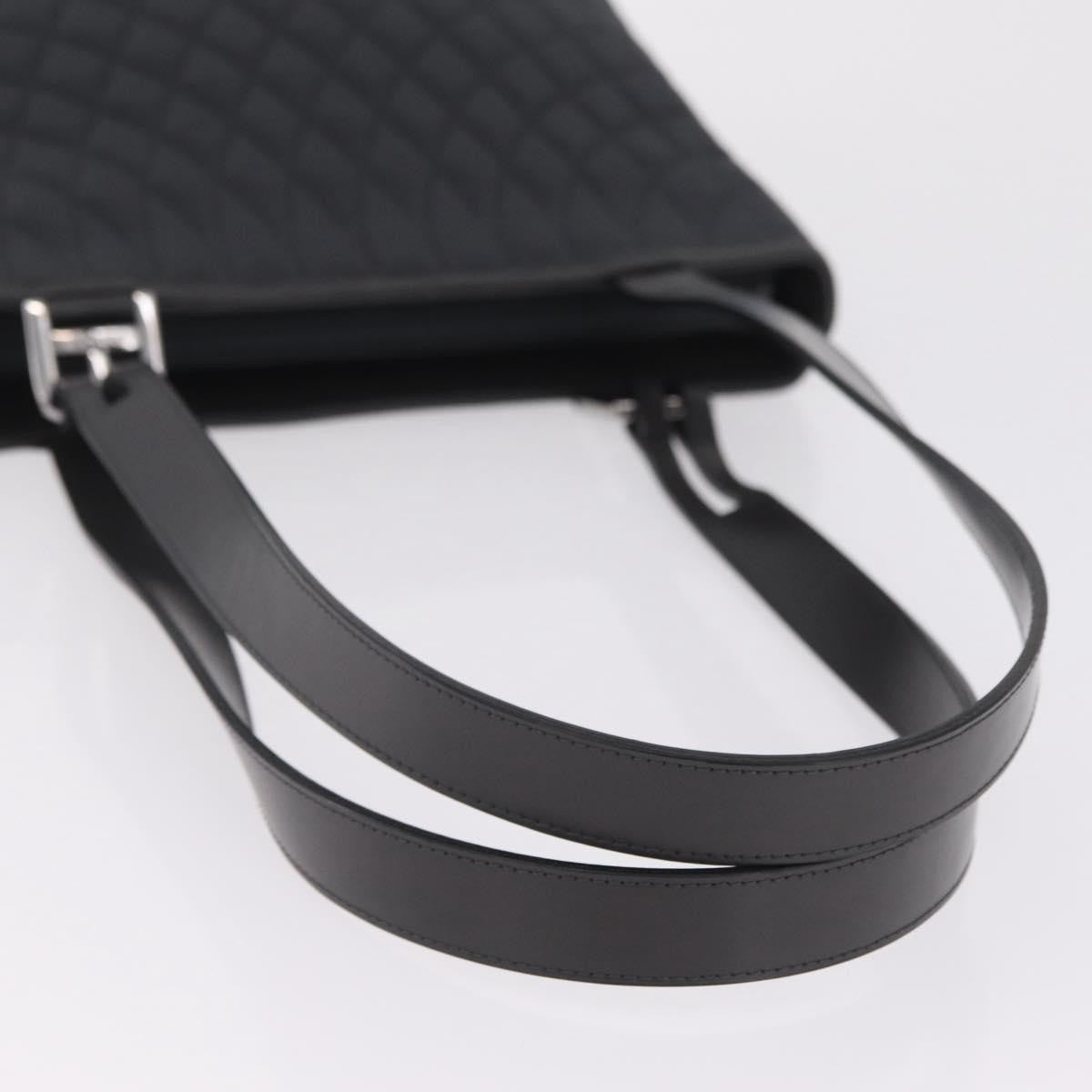 Bally Handbag Quilted Nylon Black Nylon Handbag (Pre-Owned)