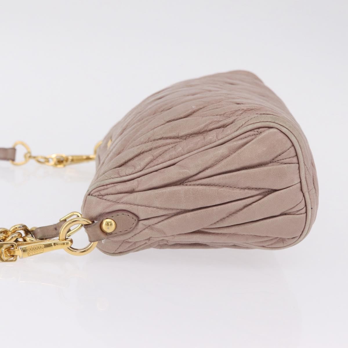 Miu Miu Shoulder Matelasse Leather Pink Leather Shoulder Bag Bag (Pre-Owned)