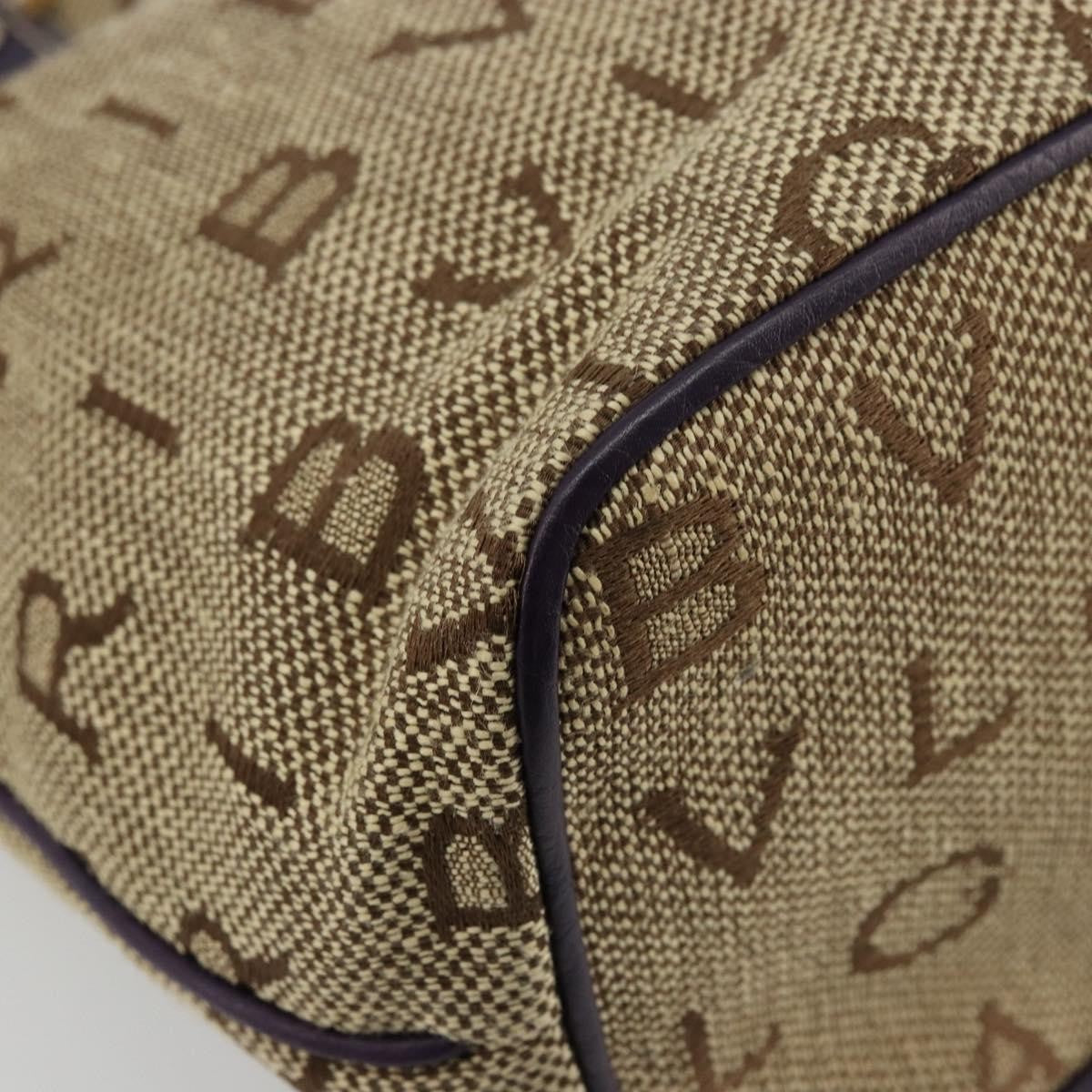 Bvlgari Logomania Canvas Beige Canvas Tote Bag Bag (Pre-Owned)