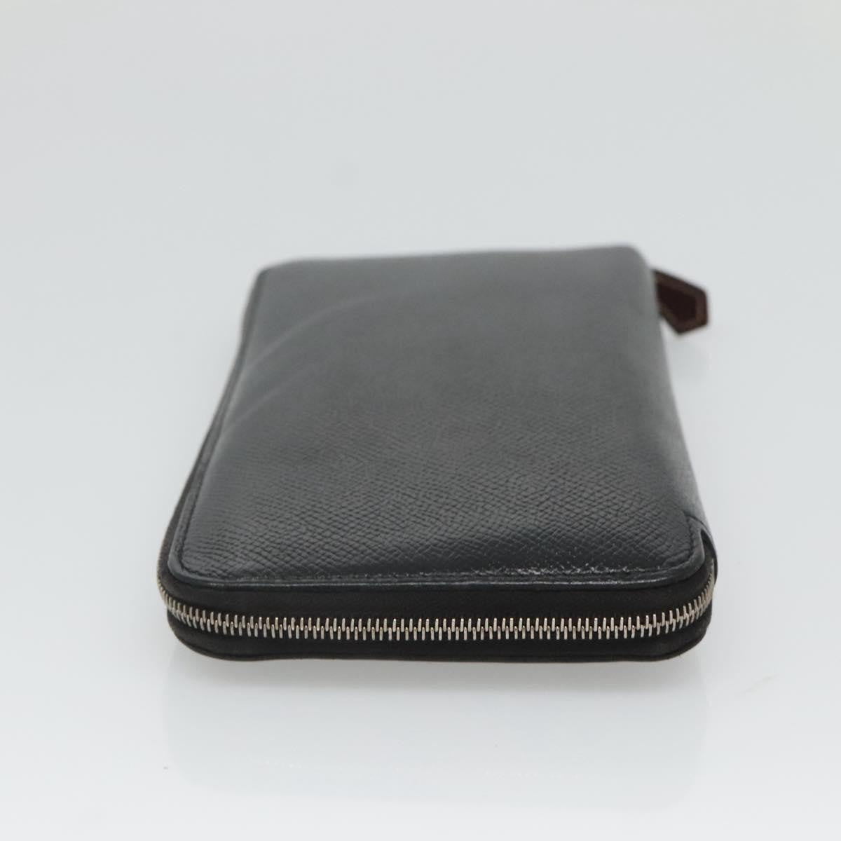 Hermes Azap Zip Around Silk'in Epsom Black Leather Wallets Accessory (Pre-Owned)