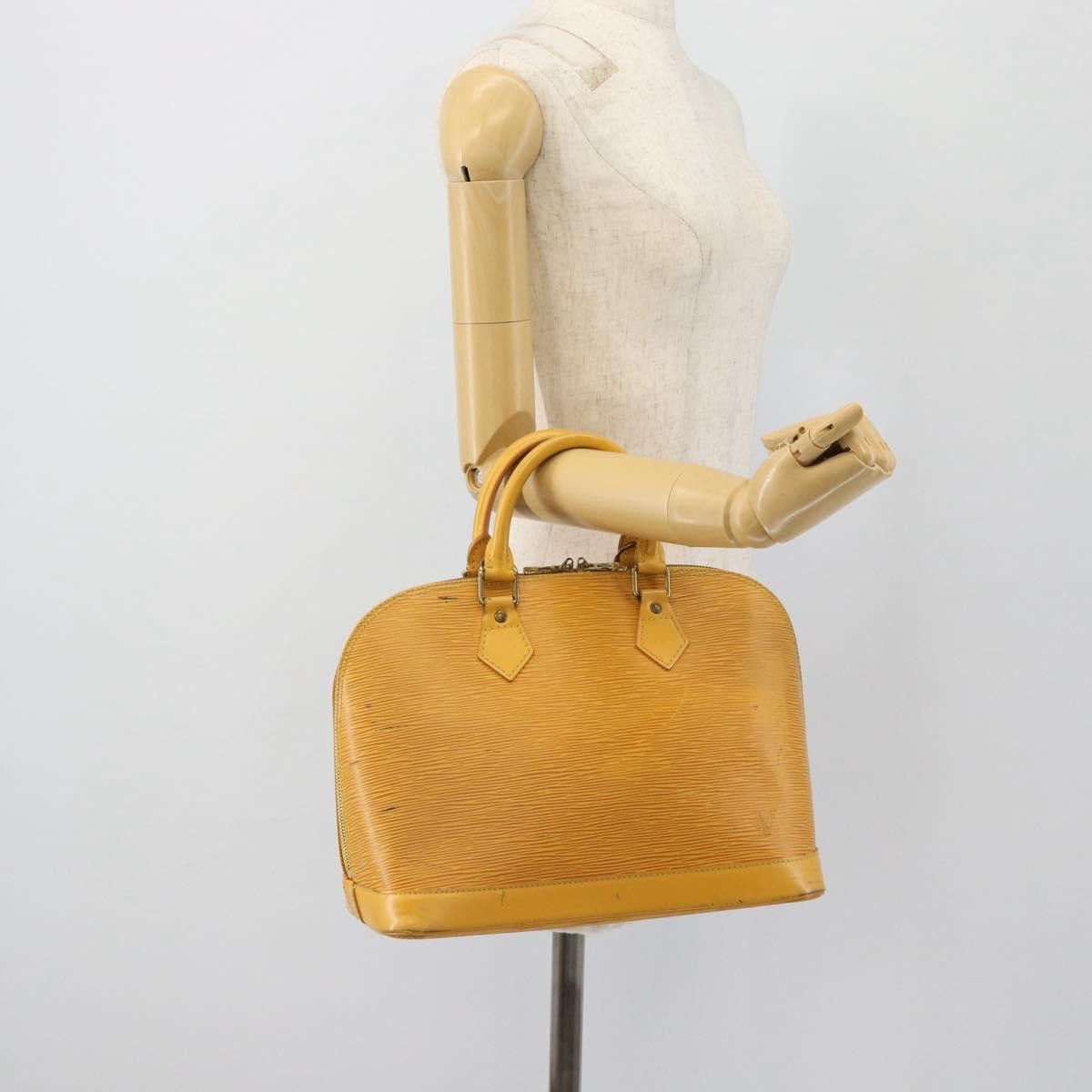 Louis Vuitton Alma Epi Leather Yellow Leather Handbag (Pre-Owned)