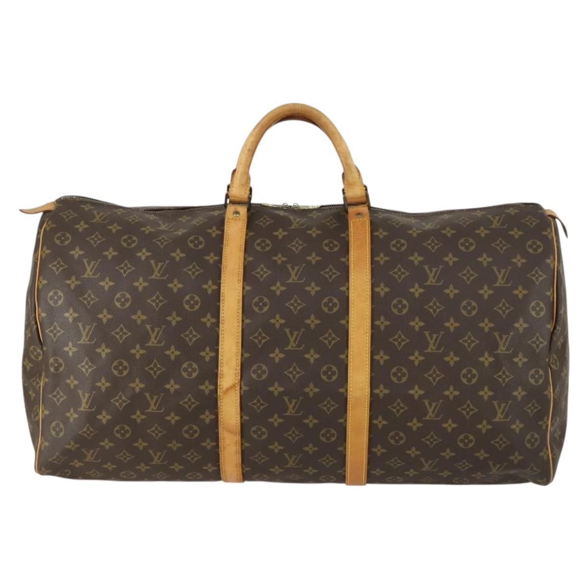 Louis Vuitton Keepall Monogram Canvas Brown Canvas Travel Bag Bag (Pre-Owned)