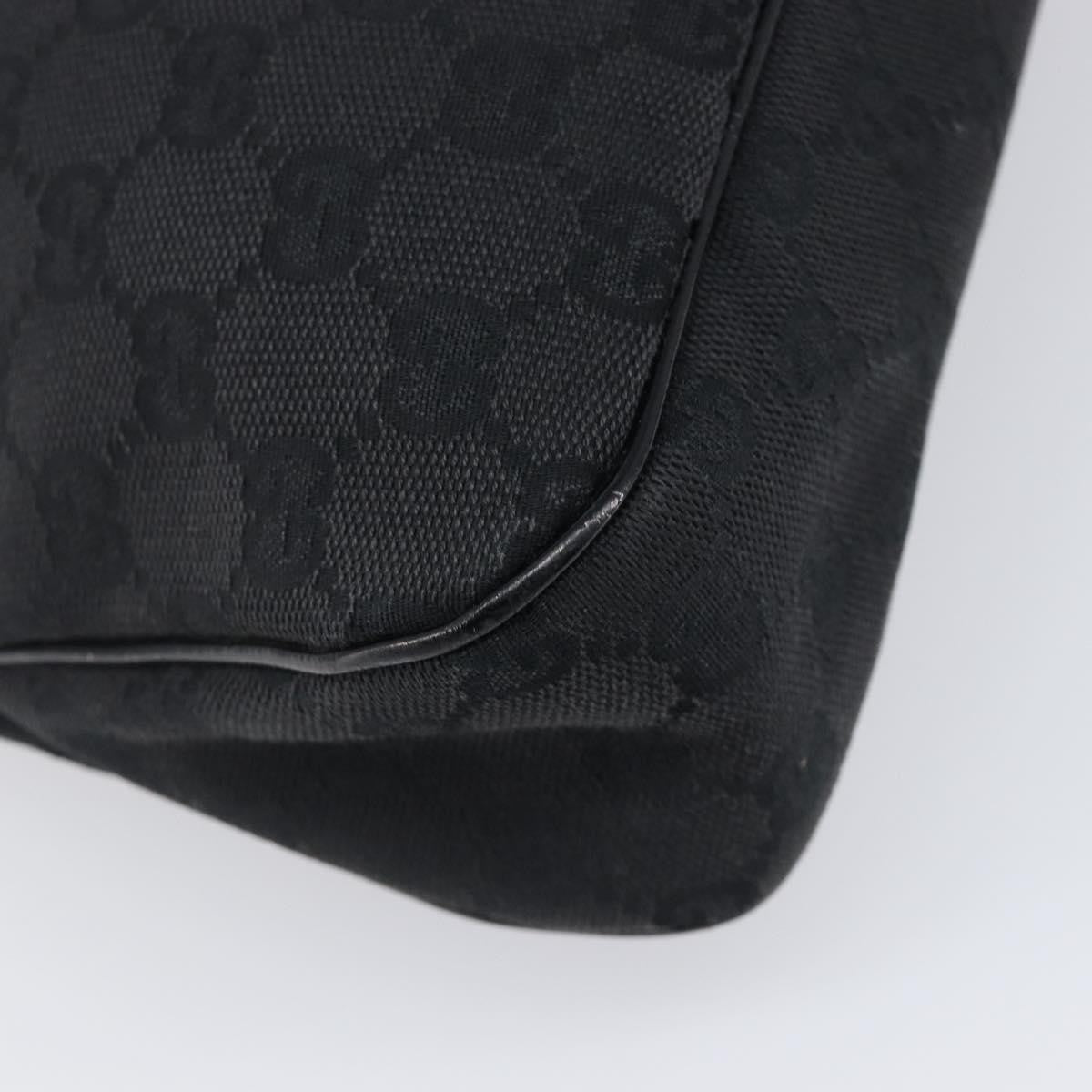 Gucci Twins Tote Gg Canvas With Leather Black Canvas Tote Bag Bag (Pre-Owned)