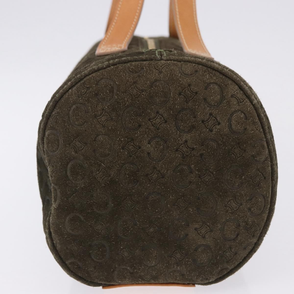 Celine C Macadam Suede And Leather Green Suede Handbag (Pre-Owned)