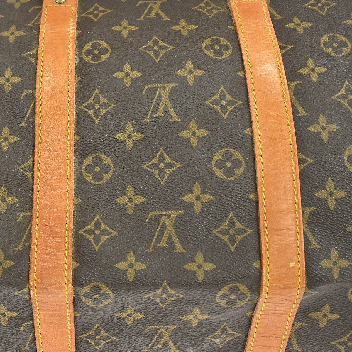 Louis Vuitton Keepall Bandoulière Monogram Brown Canvas Travel Bag Bag (Pre-Owned)