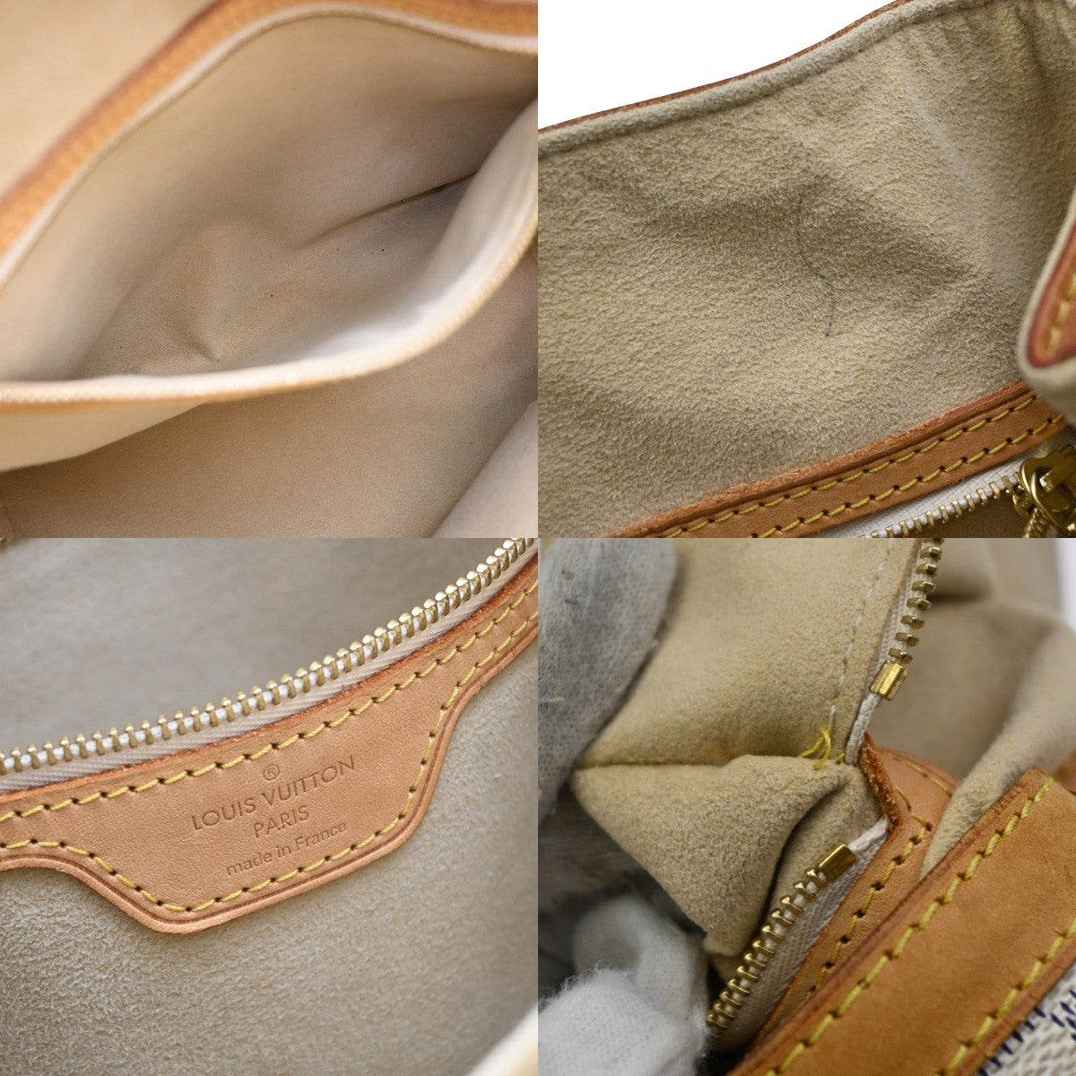 Louis Vuitton Hampstead Damier White Canvas Handbag (Pre-Owned)