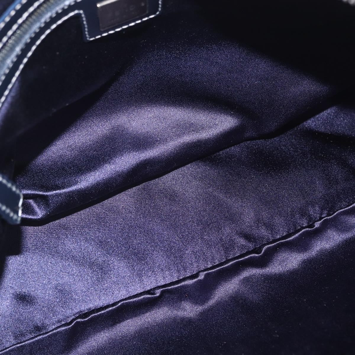 Fendi Shoulder Zucchino Canvas Navy Canvas Shoulder Bag Bag (Pre-Owned)