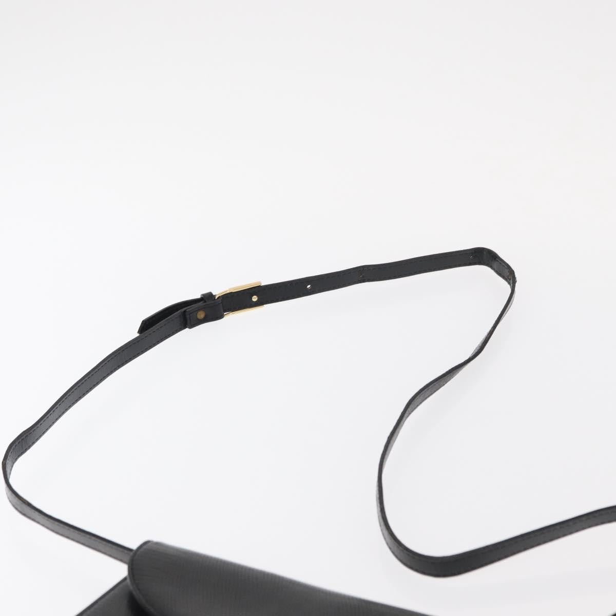 Saint Laurent Vintage Leather Black Leather Shoulder Bag Bag (Pre-Owned)