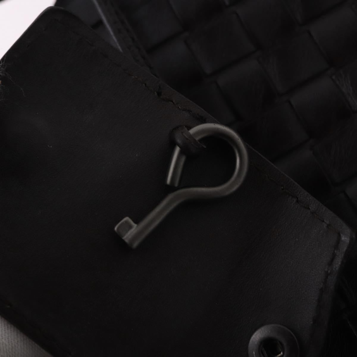 Bottega Veneta Envelope Intrecciato Nappa Black Leather Briefcase Bag (Pre-Owned)