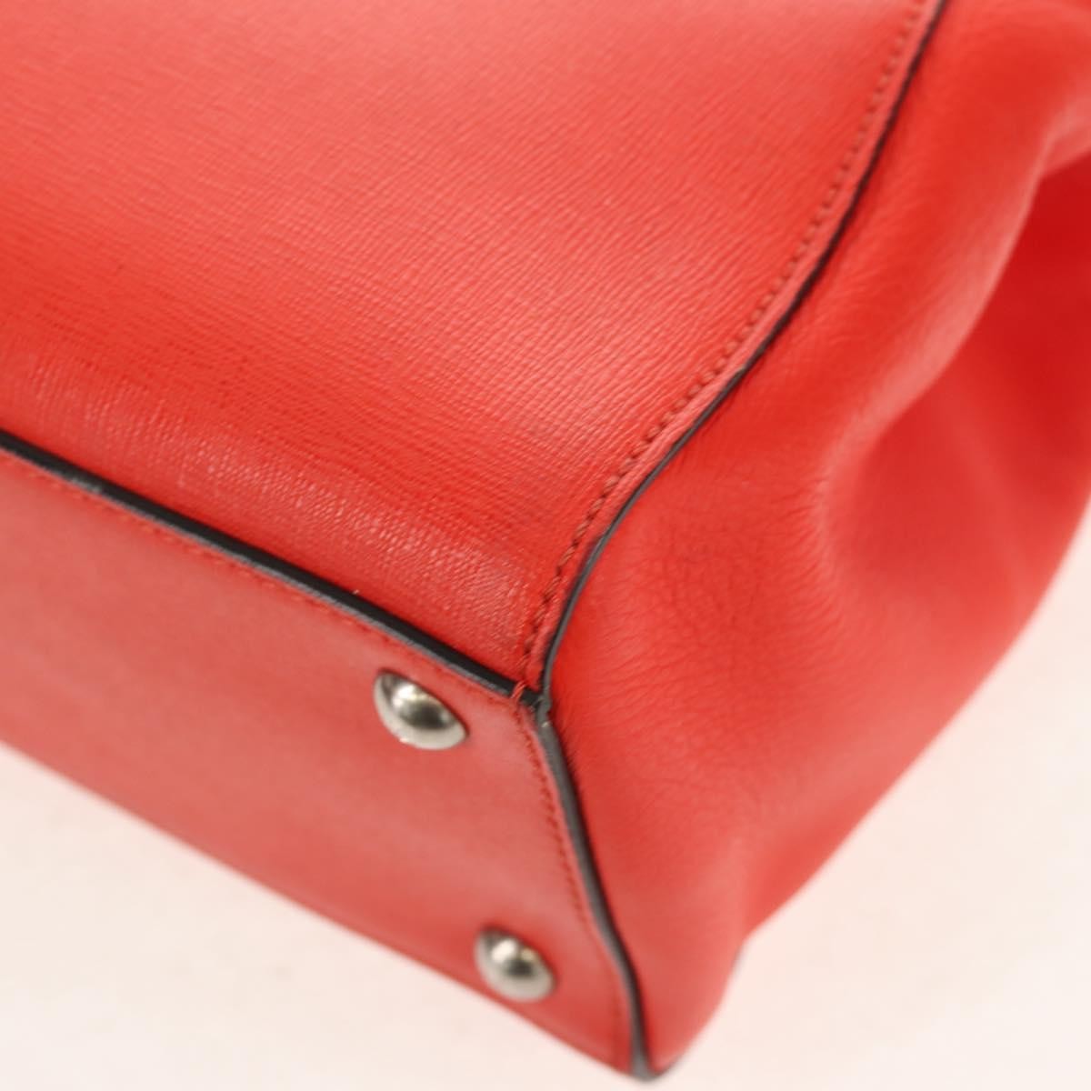 Fendi 2Jours Leather Red Leather Tote Bag Bag (Pre-Owned)