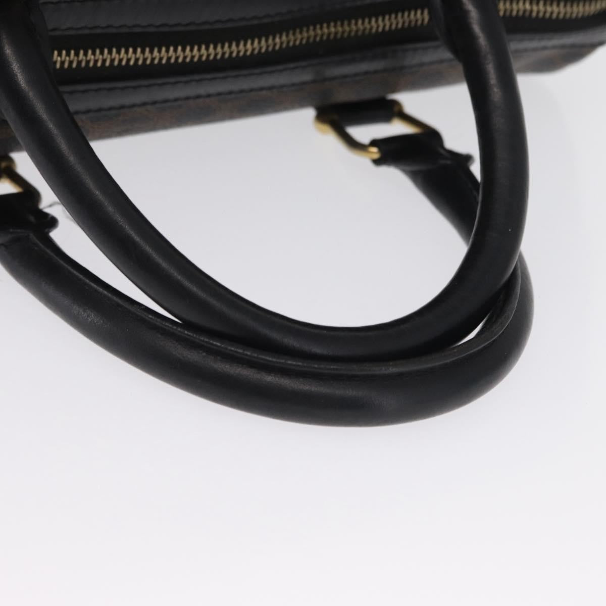 Celine Vintage Duffle Macadam Coated Canvas Black Canvas Handbag (Pre-Owned)