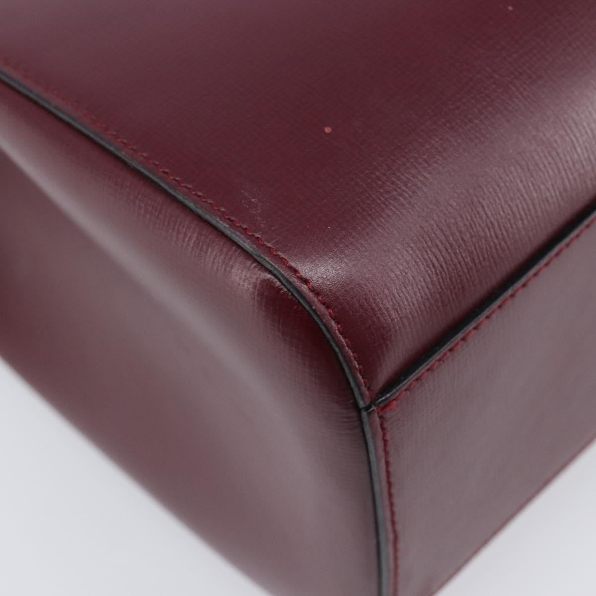 Cartier Must De Cartier Leather Burgundy Leather Shoulder Bag Bag (Pre-Owned)