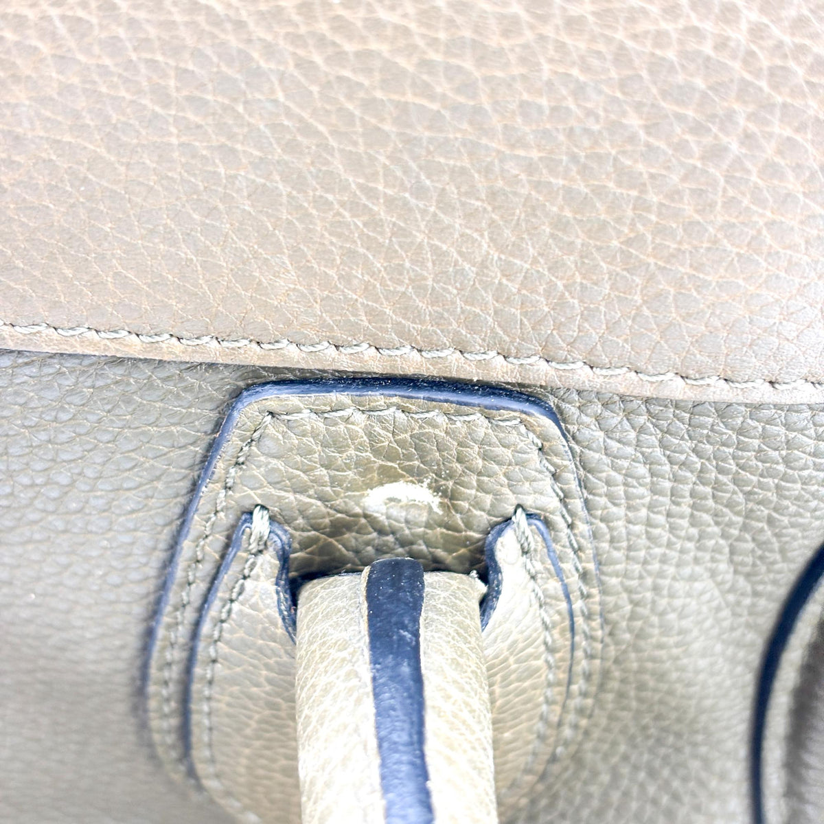Celine Luggage Smooth Leather Khaki Leather Handbag (Pre-Owned)