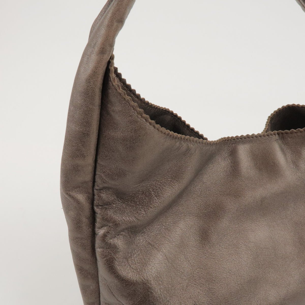 Loewe Anagram Leather Brown Leather Tote Bag Bag (Pre-Owned)