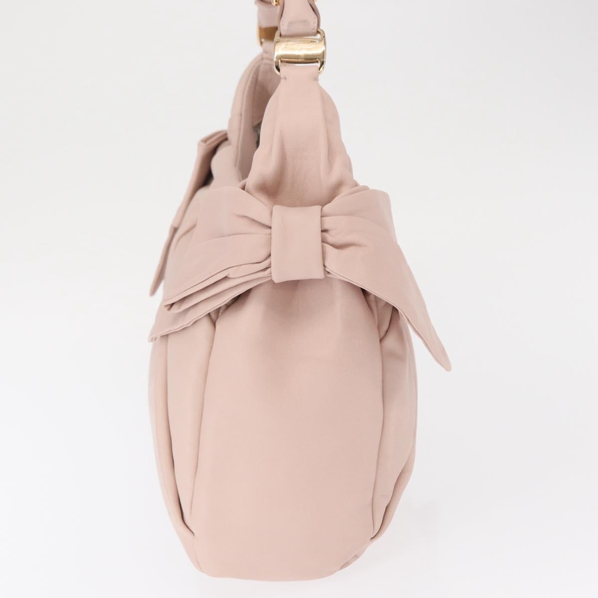 Salvatore Ferragamo Vala Leather Pink Leather Shoulder Bag Bag (Pre-Owned)