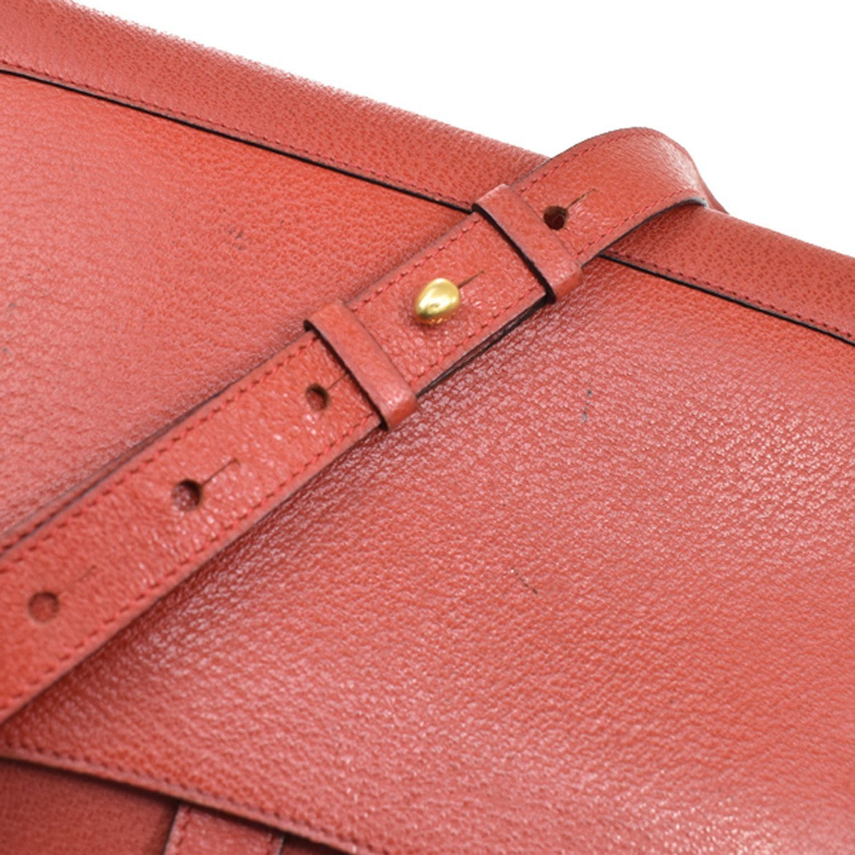 Celine Shoulder Leather Red Leather Shoulder Bag Bag (Pre-Owned)