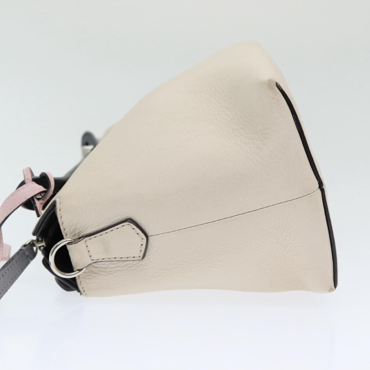Fendi By The Way Satchel Leather Beige Leather Handbag (Pre-Owned)