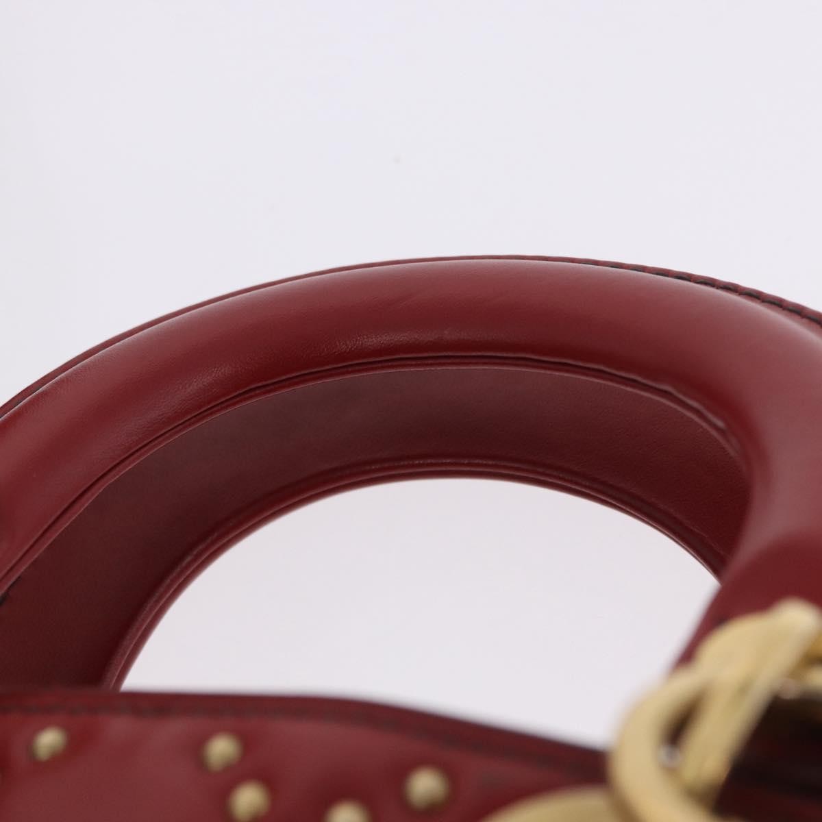 Christian Dior Lady Dior Red Leather Handbag (Pre-Owned)