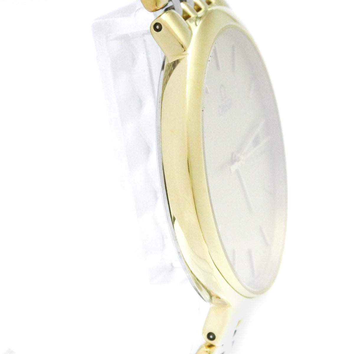 Omega De Ville Quartz Stainless Steel And Gold Plated Watch (Pre-Owned)