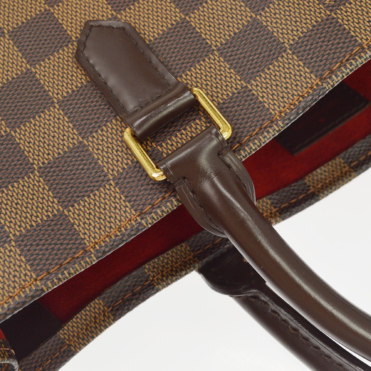 Louis Vuitton Sac Plat Damier Brown Canvas Handbag (Pre-Owned)