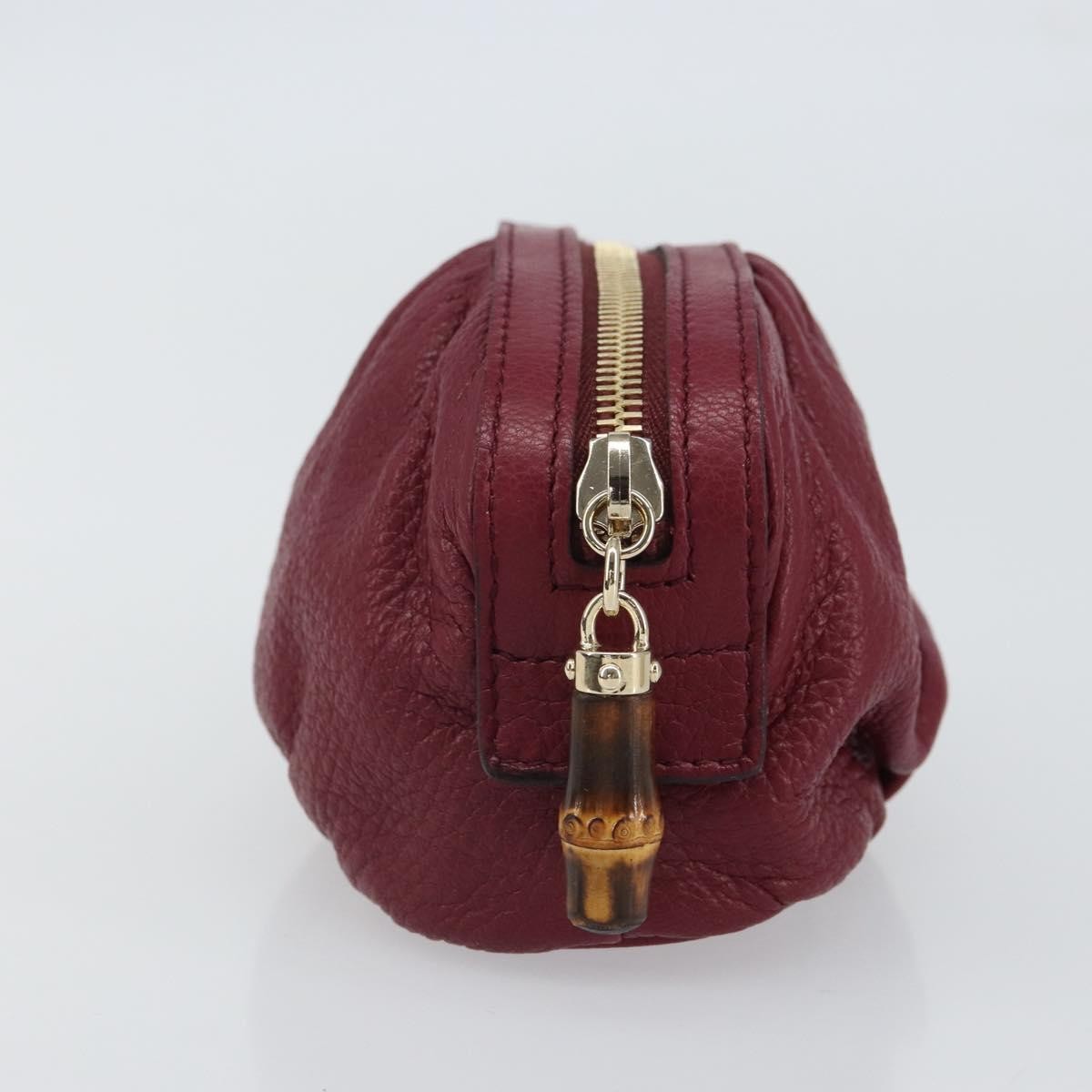 Gucci Bamboo Leather Purple Leather Clutche & Pouche Bag (Pre-Owned)