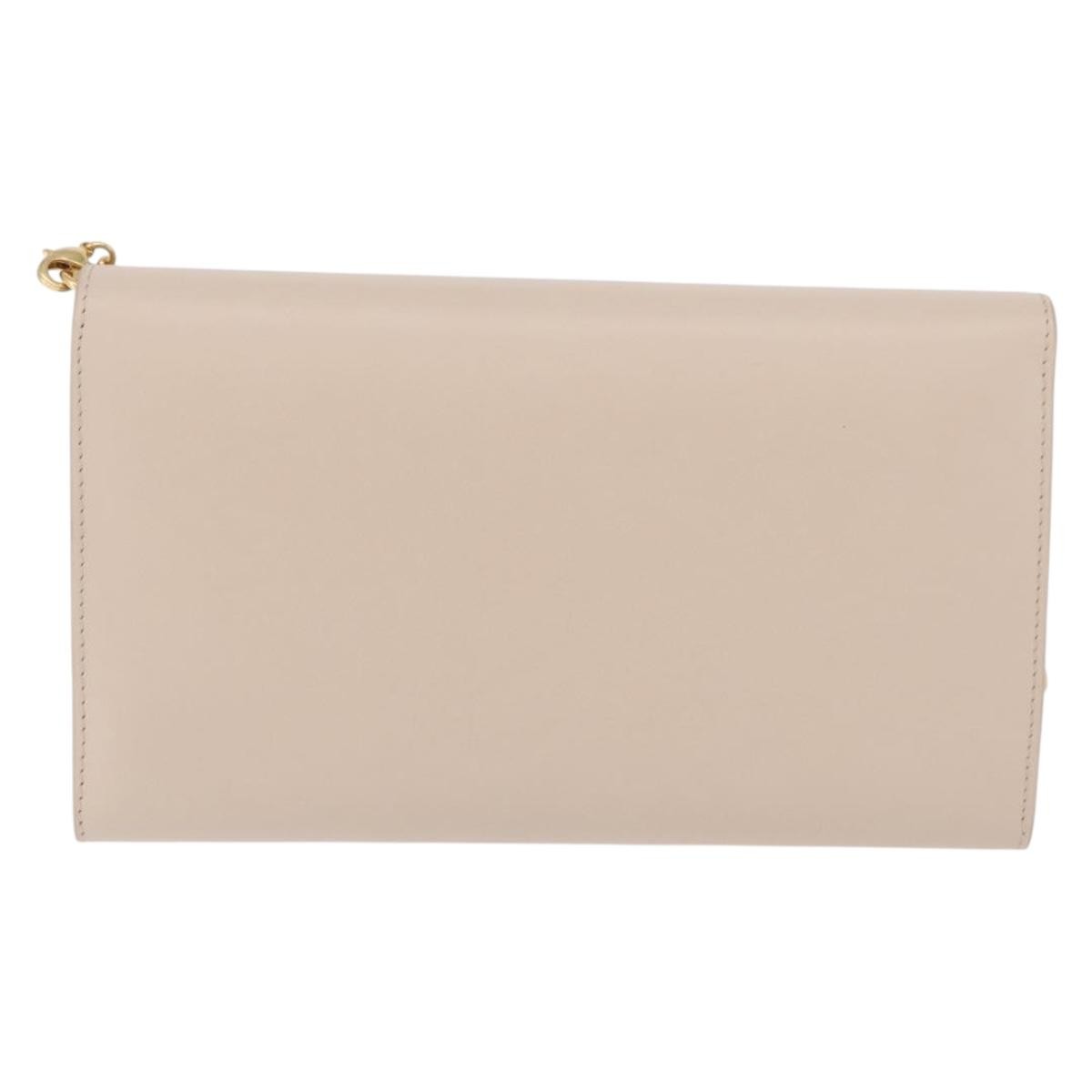 Christian Dior Bobby Flap Leather Beige Leather Shoulder Bag Bag (Pre-Owned)