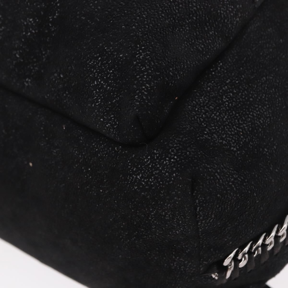 Stella Mccartney Falabella Front Zip Shaggy Deer Black Polyester Backpack Bag (Pre-Owned)