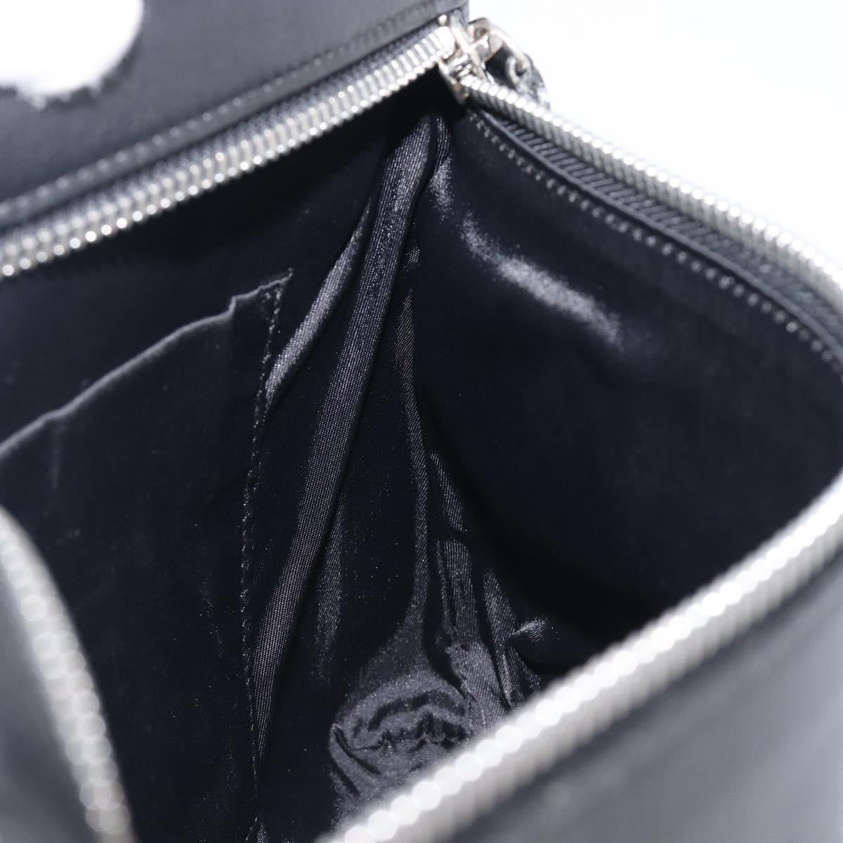 Versace Logo Medusa Wristlet Leather Black Leather Clutche & Pouche Bag (Pre-Owned)