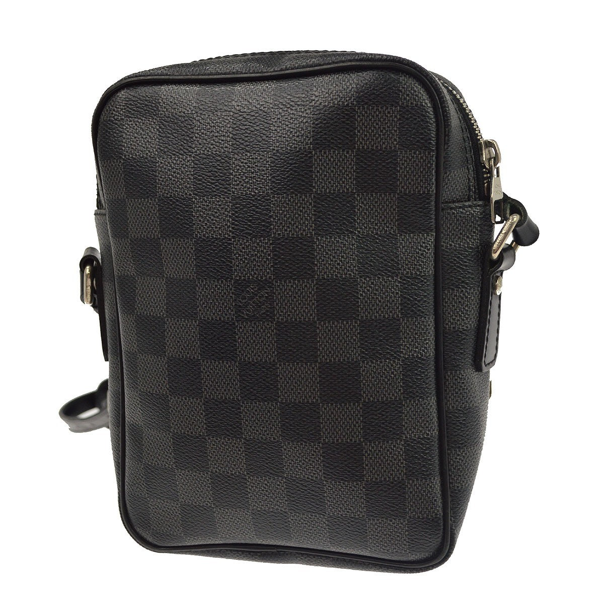 Louis Vuitton Rem Damier Graphite Black Canvas Handbag (Pre-Owned)