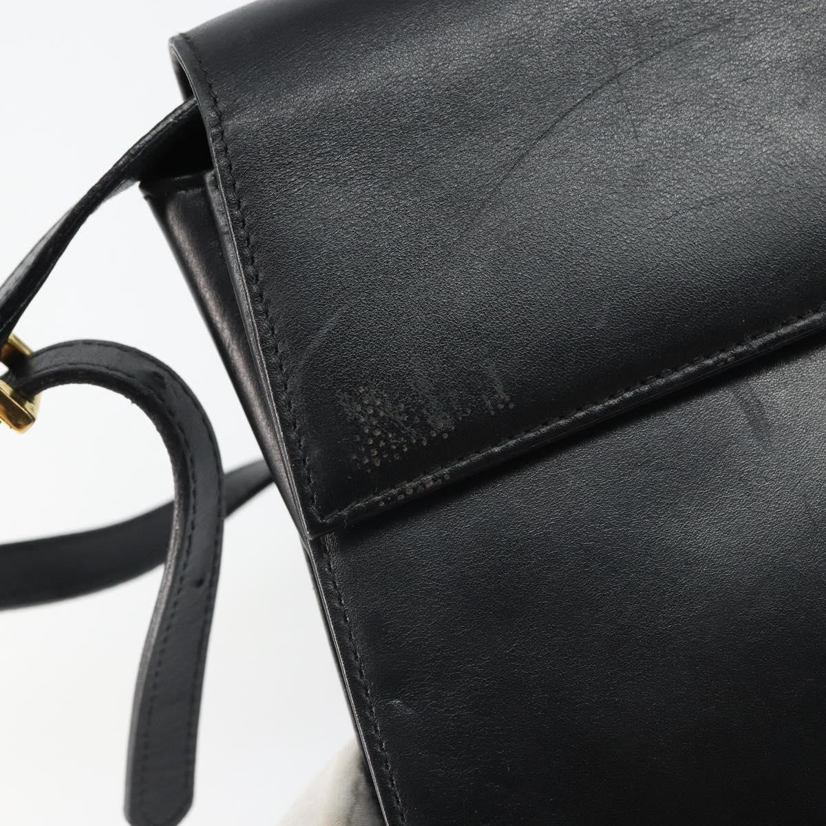 Salvatore Ferragamo Vintage Leather Black Leather Shoulder Bag Bag (Pre-Owned)