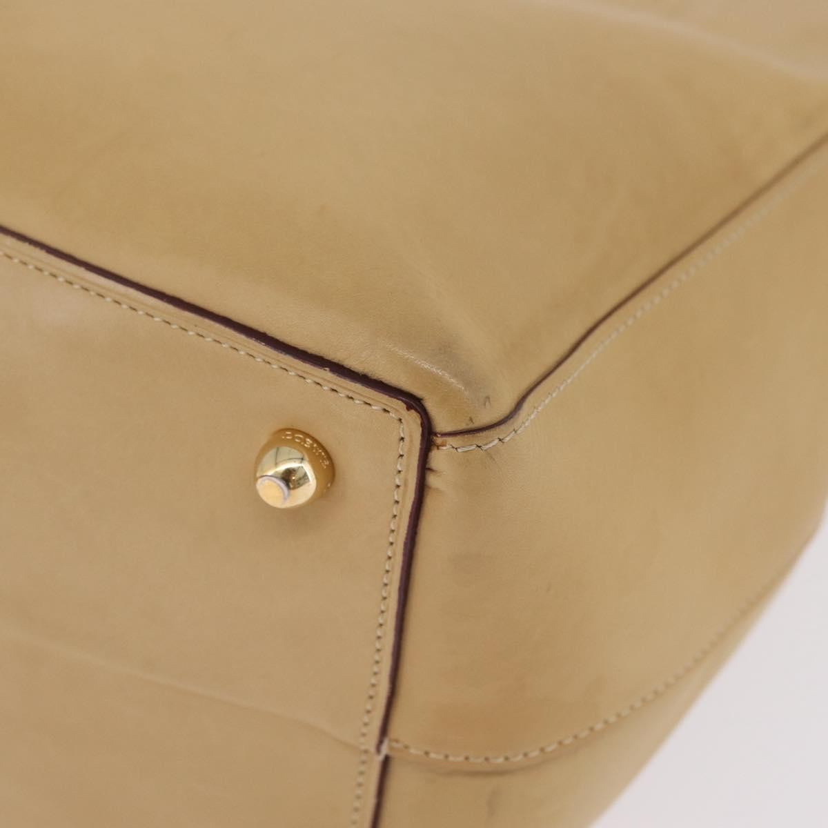 Loewe Papelle Leather Beige Leather Tote Bag Bag (Pre-Owned)
