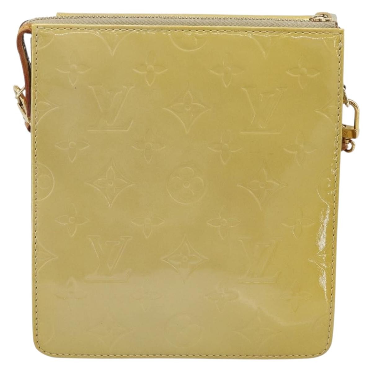 Louis Vuitton Mott Monogram Vernis Beige Patent_Leather Clutche & Pouche Bag (Pre-Owned)