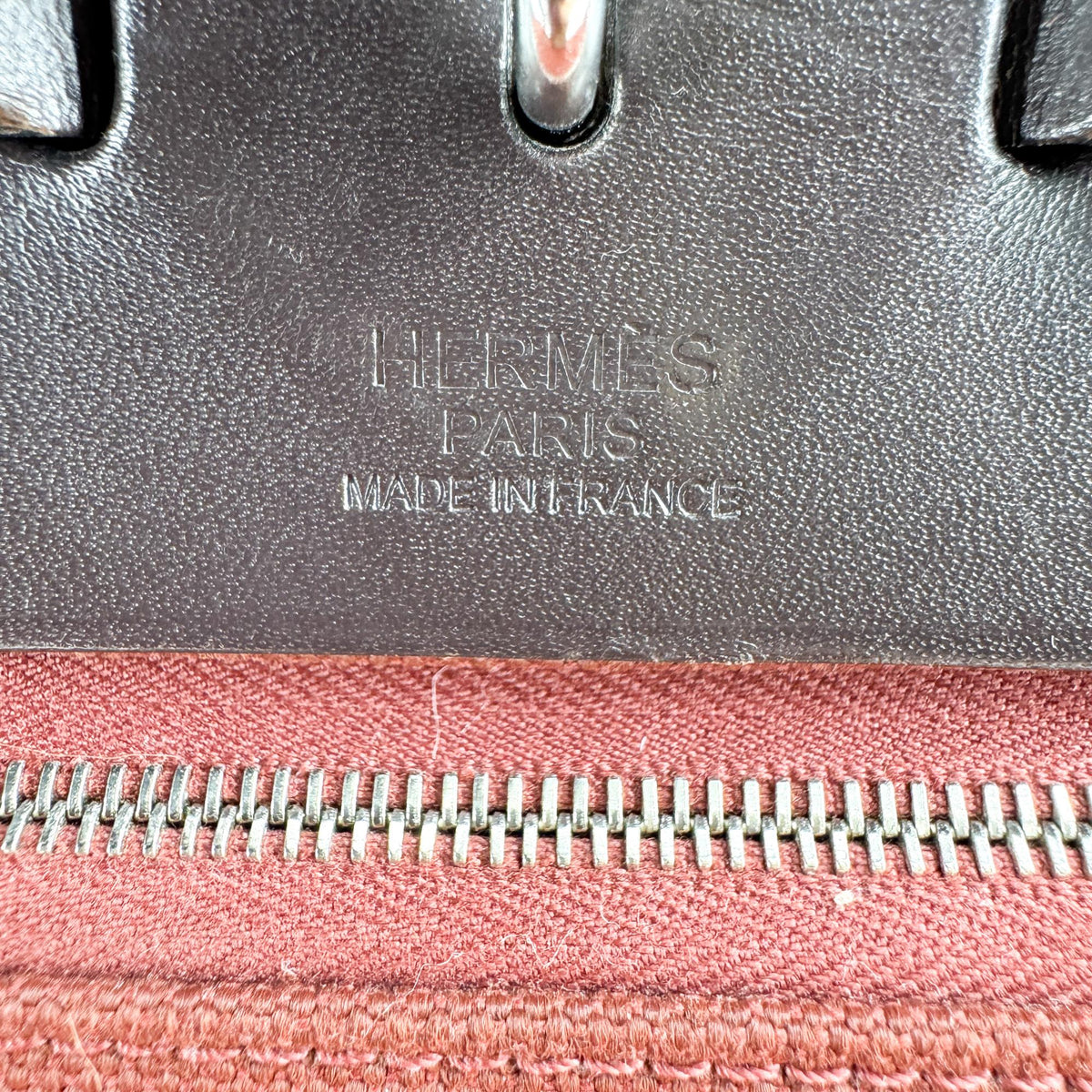 Hermes Herbag Zip Leather And Toile Brown Canvas Handbag (Pre-Owned)