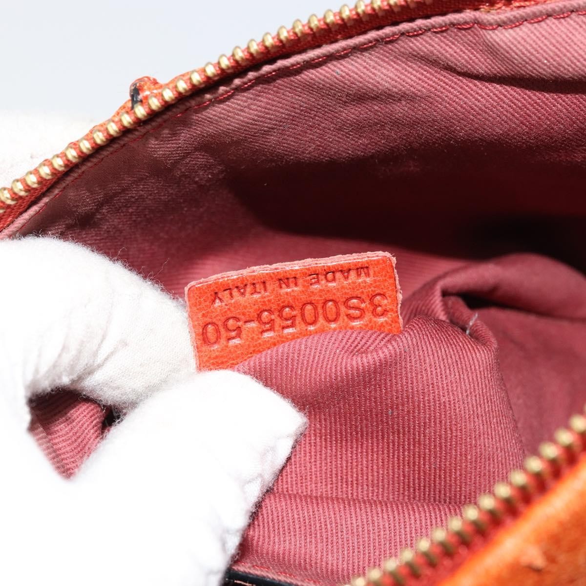 Chloe Heloise Zip Tote Leather Orange Leather Handbag (Pre-Owned)
