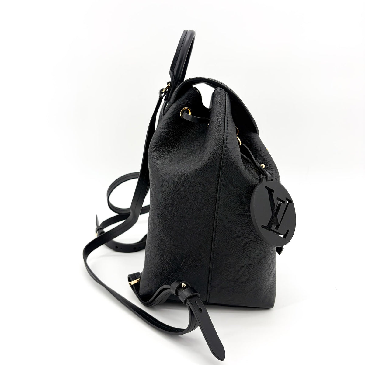 Louis Vuitton Montsouris Nm Monogram Empreinte Leather Black Leather Backpack Bag (Pre-Owned)
