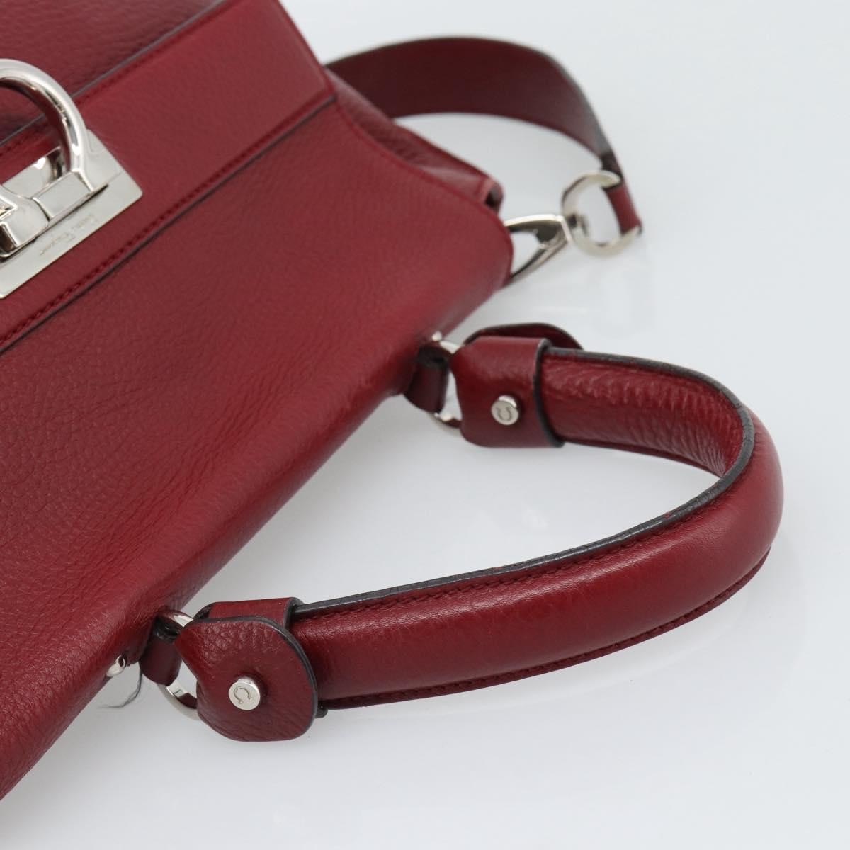 Salvatore Ferragamo Sofia Satchel Leather Red Leather Handbag (Pre-Owned)