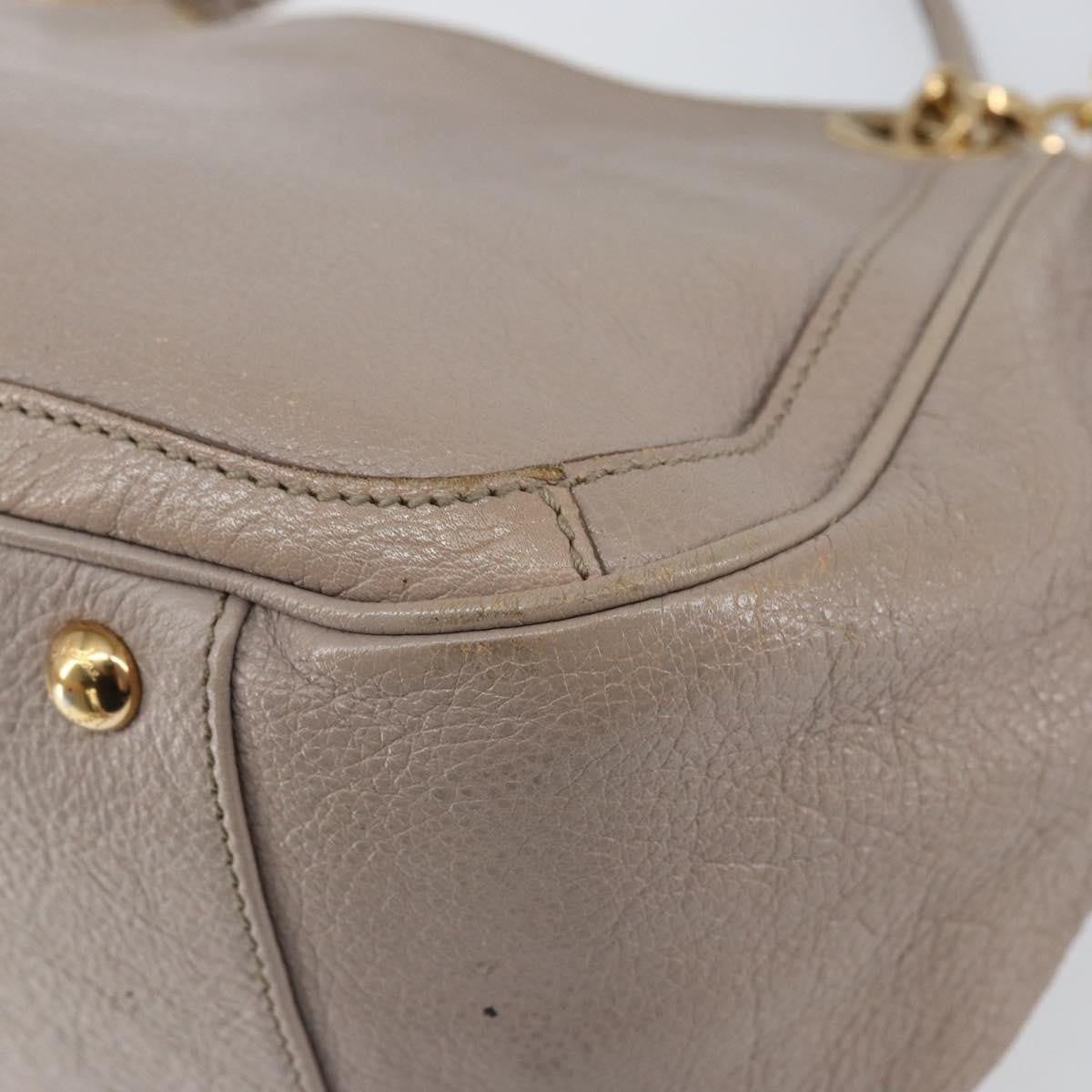 Salvatore Ferragamo Gancini Leather Pink Leather Handbag (Pre-Owned)