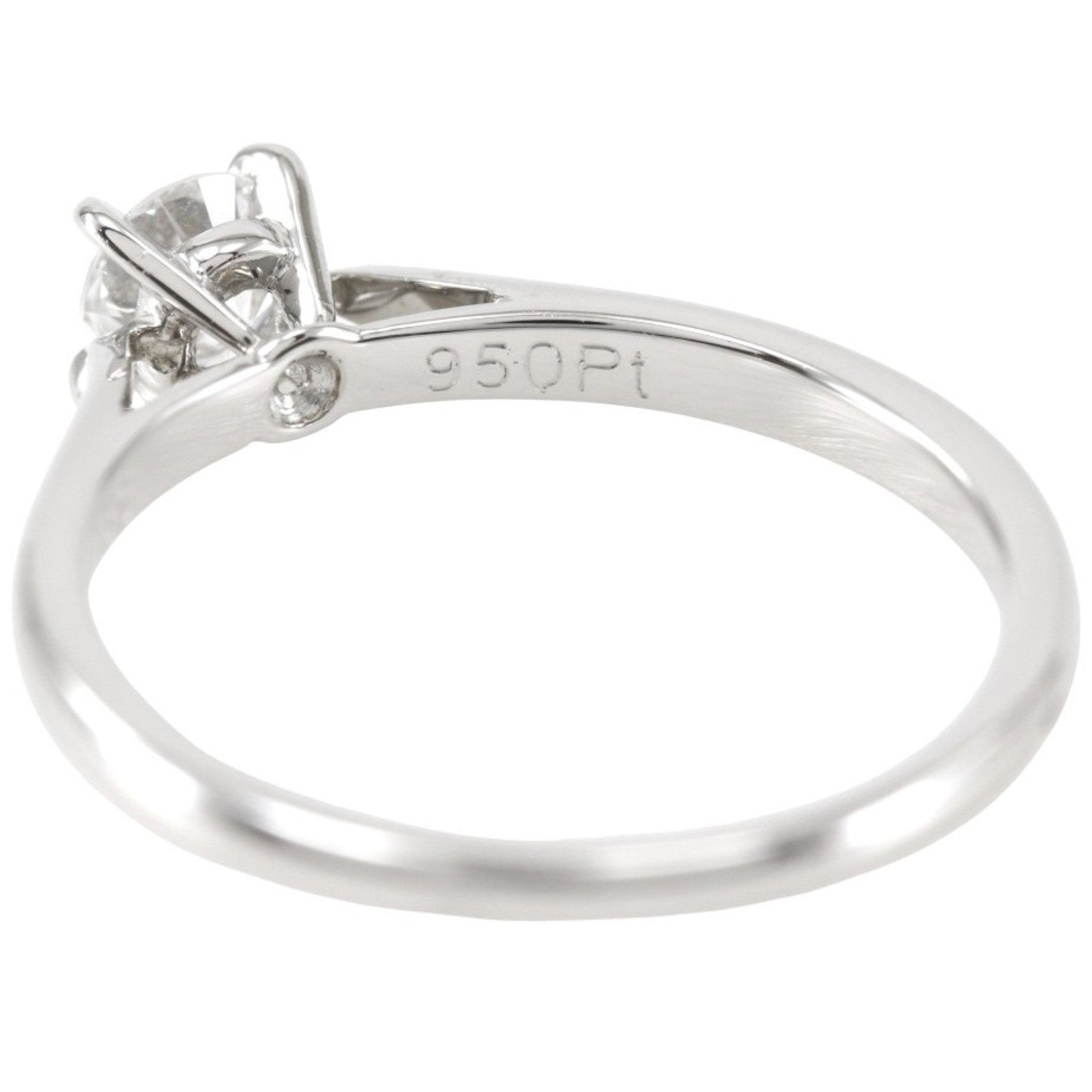 Cartier Solitaire 1895 Platinum With Rbc Diamond Silver Platinum Ring Jewelry (Pre-Owned)