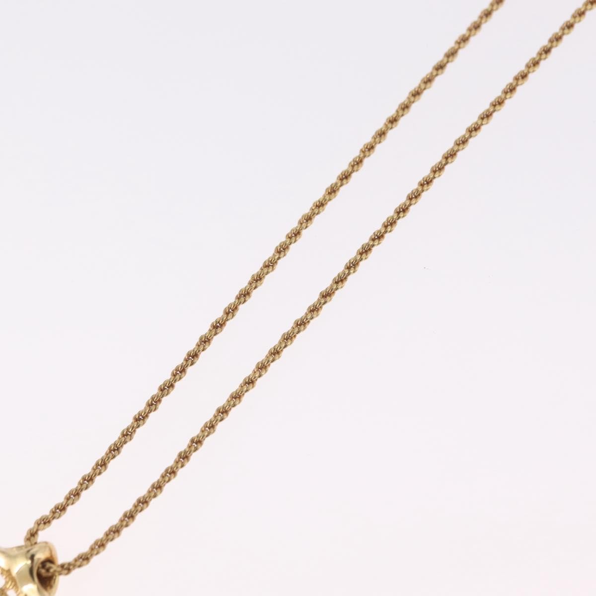 Christian Dior Vintage Cd Heart Pendant Metal Gold Metal Necklace Jewelry (Pre-Owned)