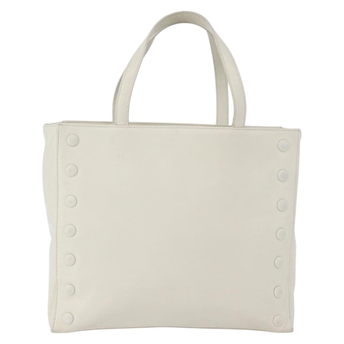 Celine Handbag Leather White Leather Handbag (Pre-Owned)