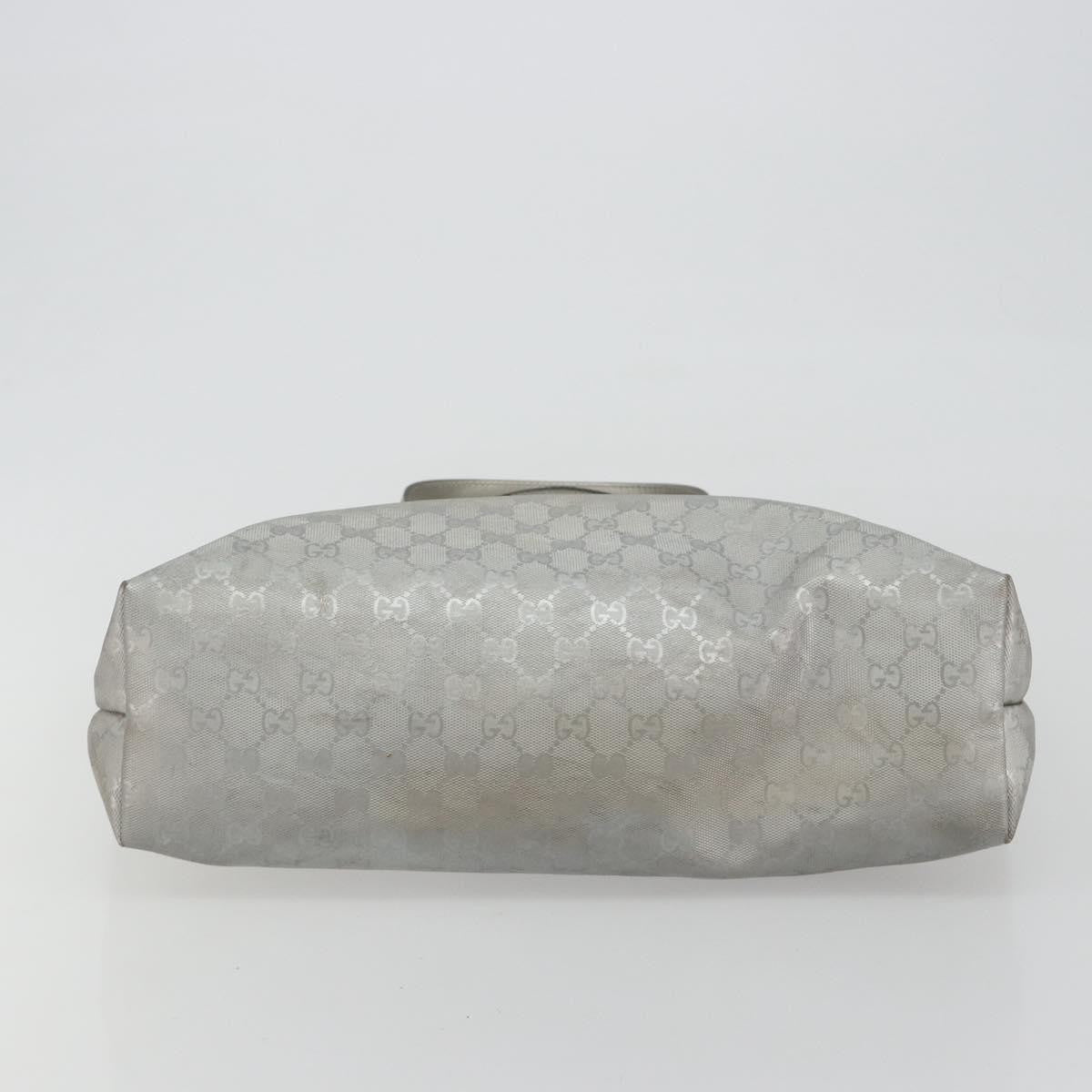 Gucci Plus Tote Gg Imprime Silver Canvas Tote Bag Bag (Pre-Owned)