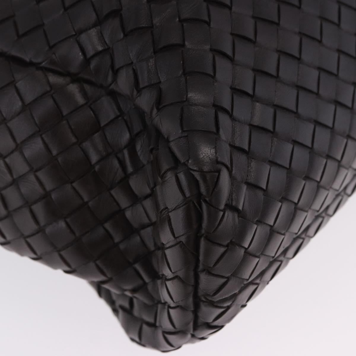Bottega Veneta Envelope Intrecciato Nappa Black Leather Briefcase Bag (Pre-Owned)