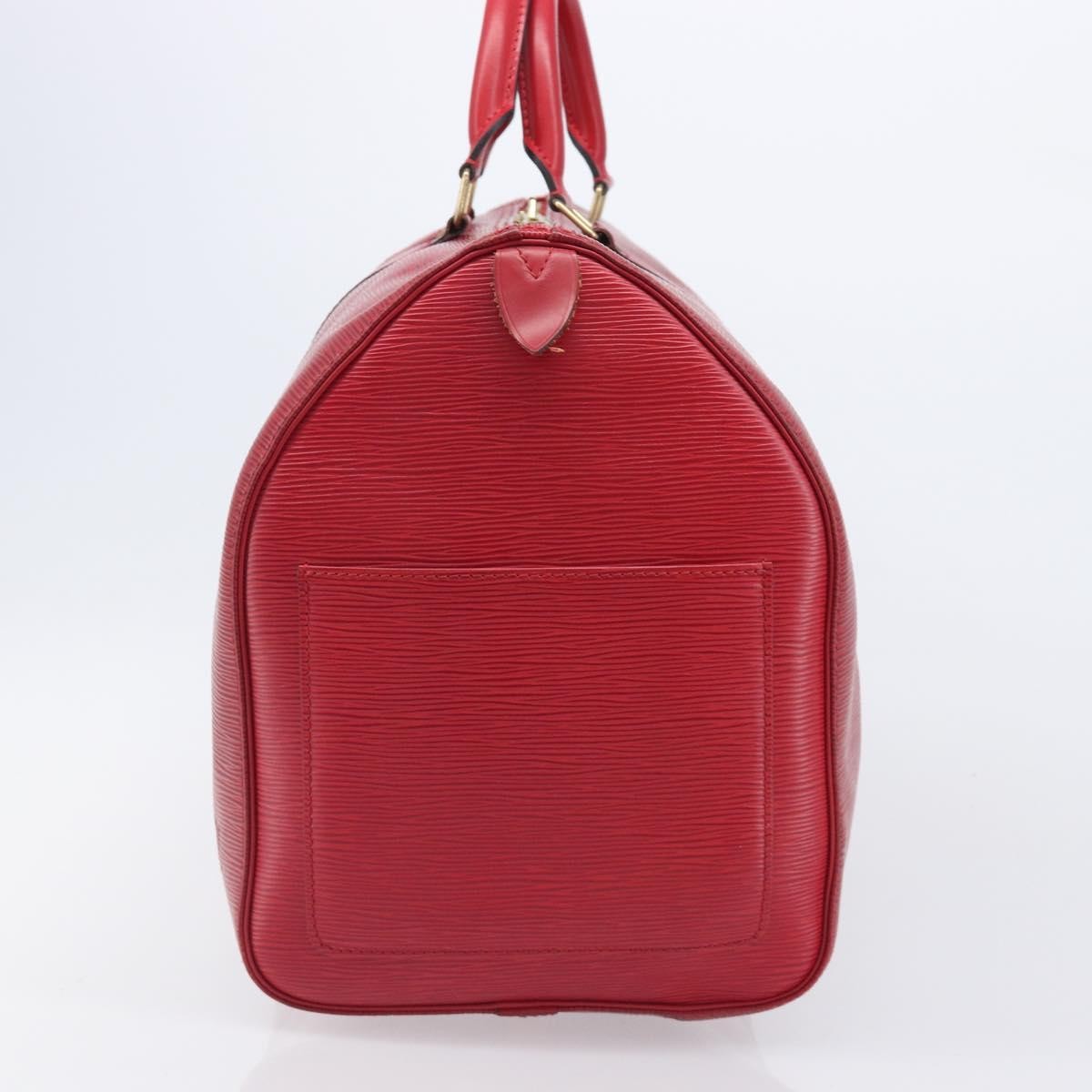 Louis Vuitton Keepall Epi Leather Red Leather Travel Bag Bag (Pre-Owned)