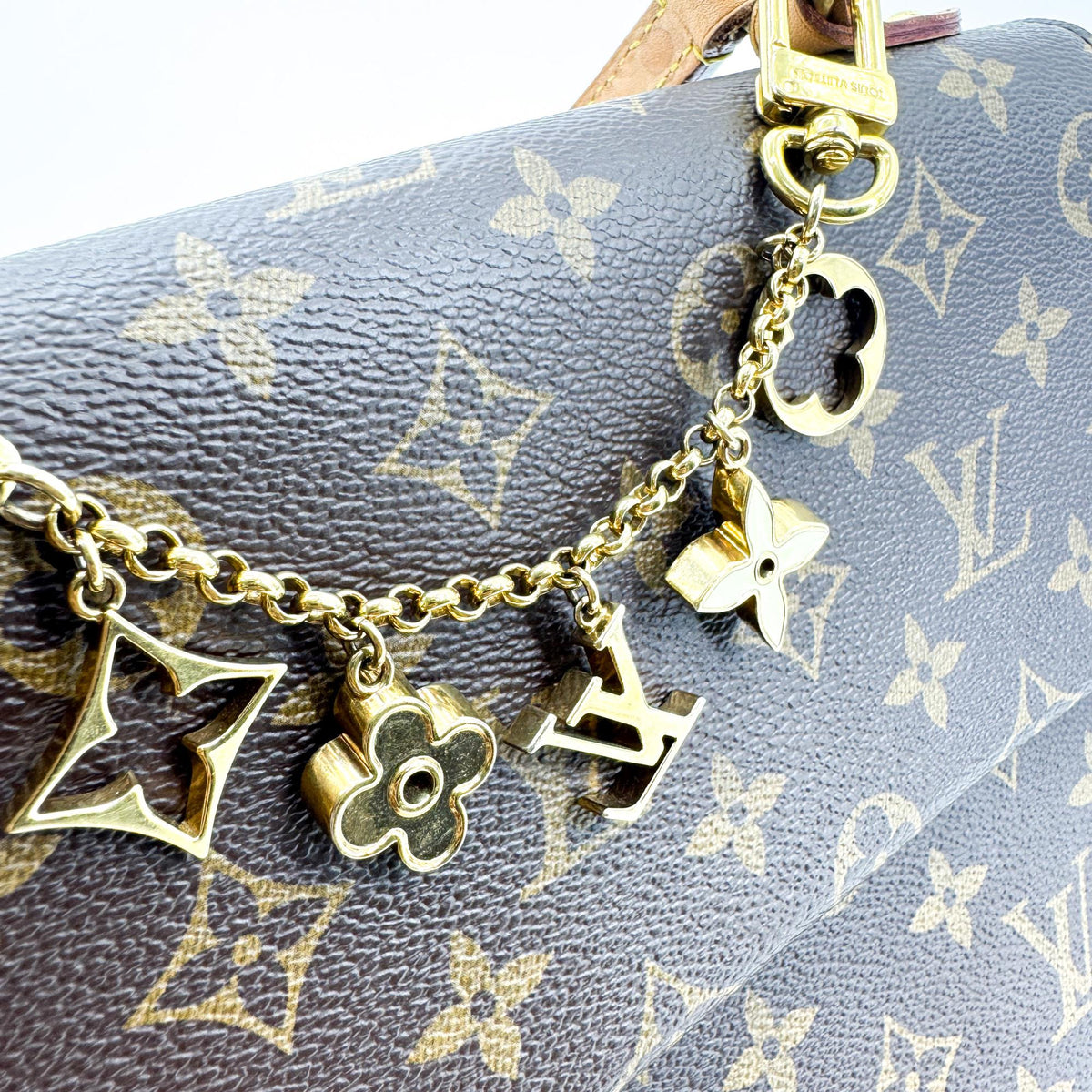 Louis Vuitton Cluny Top Handle Monogram Canvas Brown Canvas Handbag (Pre-Owned)