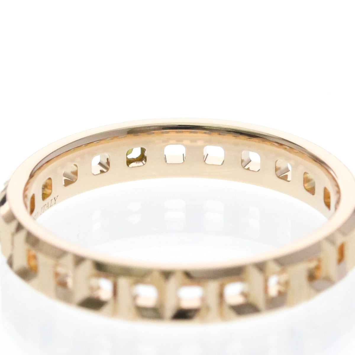 Tiffany & Co. T True 18K Yellow Gold Gold Pink_Gold Ring Jewelry (Pre-Owned)