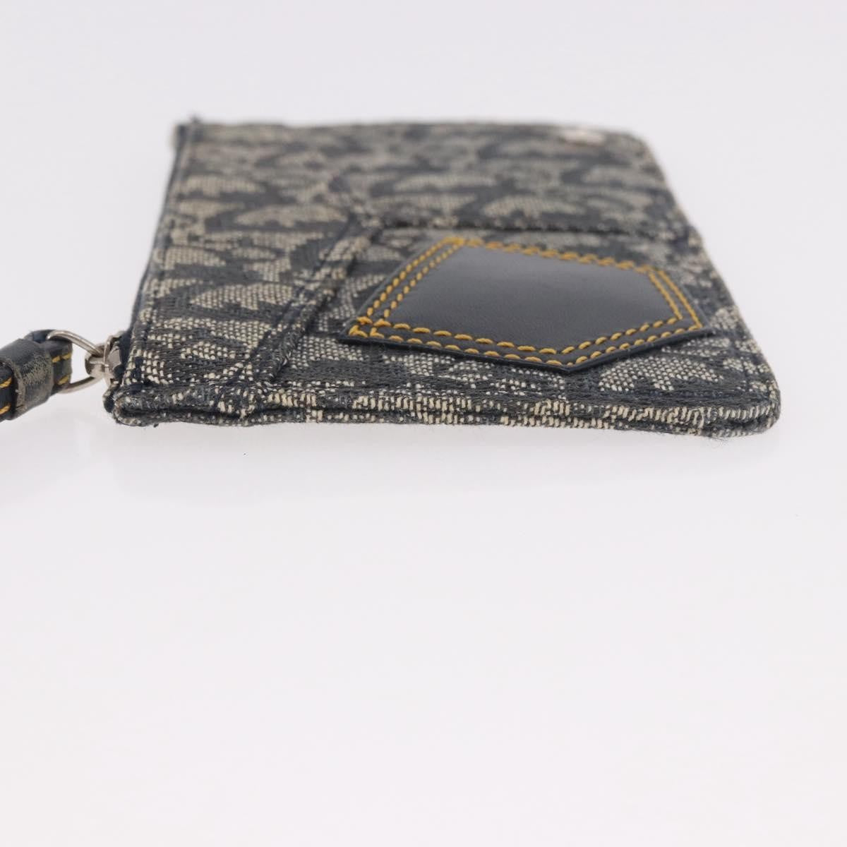Christian Dior A5 Pouch Oblique Canvas Navy Canvas Clutche & Pouche Bag (Pre-Owned)