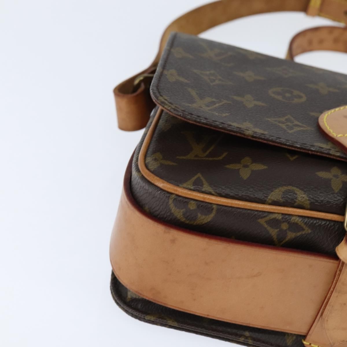 Louis Vuitton Cartouchiere Monogram Canvas Brown Canvas Shoulder Bag Bag (Pre-Owned)